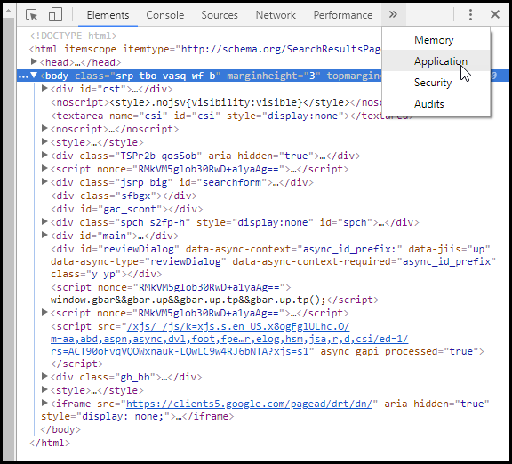 WebClient WhiteScreen ChromeDevTools-Application.png